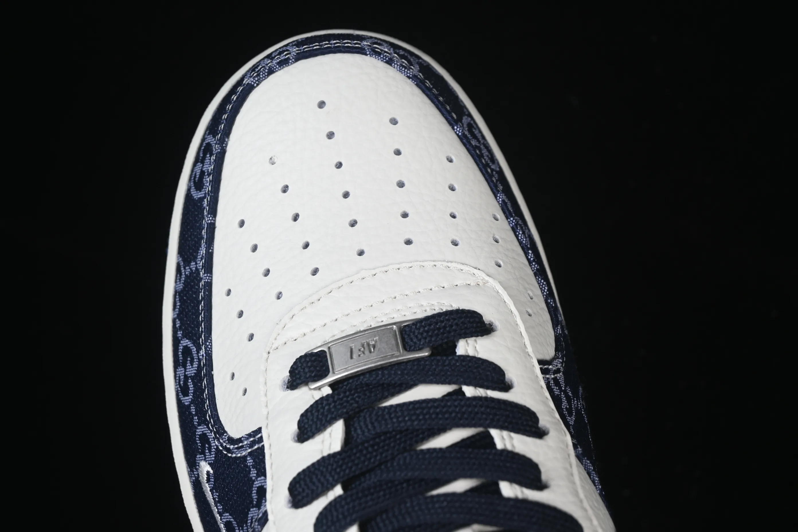 All categories Nk Air Force 1 Air Force series Nk Air Force 1 Low Air Force low-top Nike Air Force 1'07 Low Gucci joint navy blue denim Air Force 1 low-top casual sneakers SC0601-568